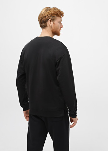 Черный свитшот Piazza Italia однотонный без декора (329039518)