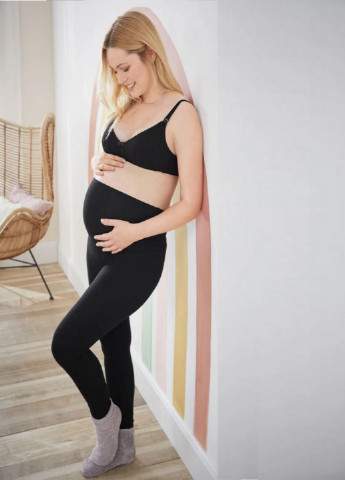 Легінси для вагітних Crivit однотонні чорні спортивні бавовна