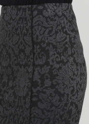 Темно-серая кэжуал с абстрактным узором юбка F&F карандаш
