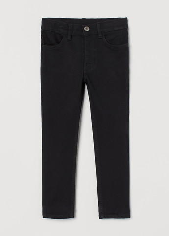 Черные демисезонные слим джинсы H&M