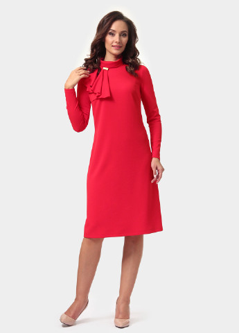 Красное кэжуал платье а-силуэт Alika Kruss однотонное