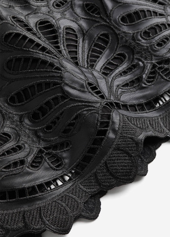 Черная коктейльный с орнаментом юбка H&M а-силуэта (трапеция)