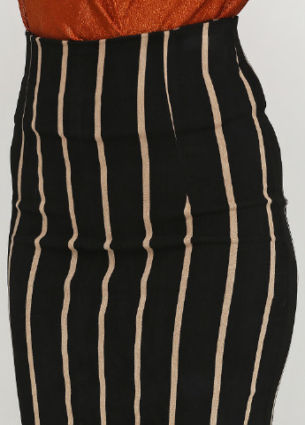 Черная кэжуал в полоску юбка Lumina
