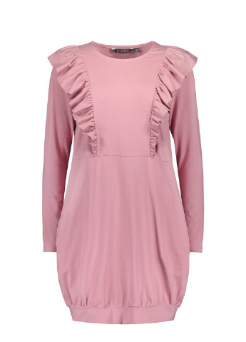 Розовое кэжуал платье платье-свитшот NOSH однотонное