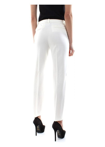 Белые кэжуал демисезонные зауженные брюки Pinko