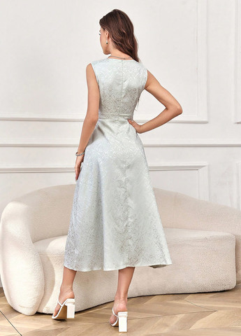 Сіро-голубий вечірня сукня а-силует SHEIN однотонна