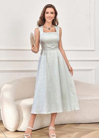 Сіро-голубий вечірня сукня а-силует SHEIN однотонна