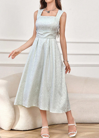 Сіро-голубий вечірня сукня а-силует SHEIN однотонна