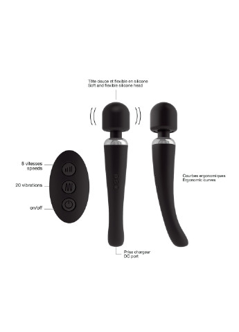 Потужний вибромассажер MEGAWAND Black Dorcel (252146225)