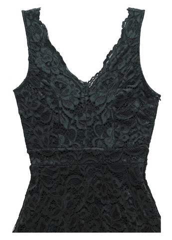 Темно-зеленое праздничный, вечернее платье с юбкой-солнце, с открытой спиной Anna Field однотонное