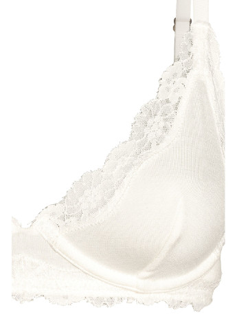 Белый бюстгальтер H&M с косточками модакрил