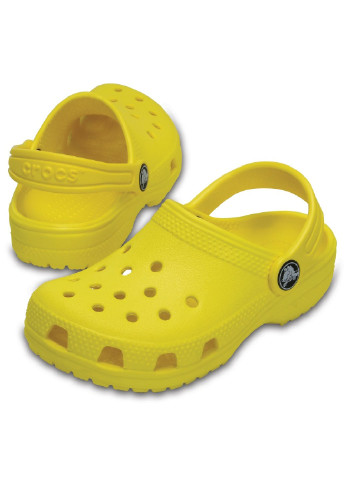 Желтые детям:сабо Crocs