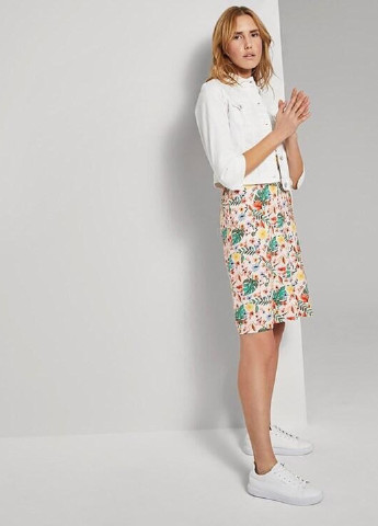 Комбинированное кэжуал платье рубашка Tom Tailor с цветочным принтом