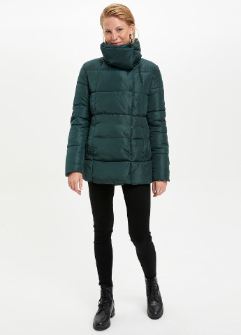 Темно-зеленая зимняя куртка DeFacto