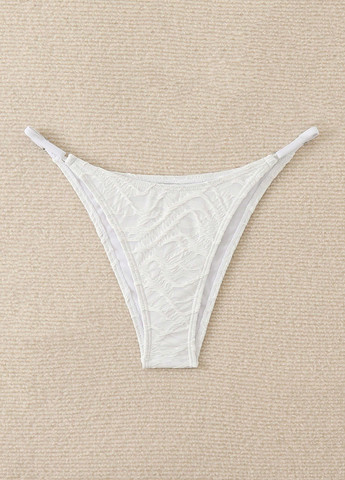 Белые купальные трусики однотонные SHEIN