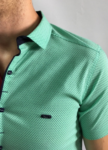 Зеленая рубашка с логотипом Fashion Republic
