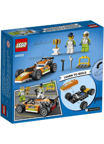 Конструктор City Гоночный автомобиль 46 деталей (60322) Lego (254072651)