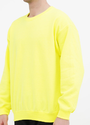 Кислотно-жовтий світшот Gildan однотонний без декору (256670265)