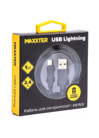Дата кабель (UB-L-USB-02-1m) Maxxter usb 2.0 am to lightning 1.0m (239382651)