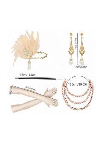 Набор аксессуаров (ободок, бусы, серьги, перчатки) SHEIN (346790447)