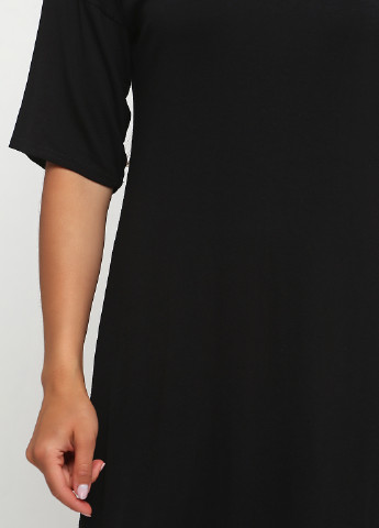 Черное кэжуал платье а-силуэт Boohoo однотонное
