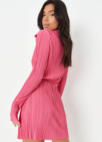 Рожева кежуал сукня плісована Missguided однотонна