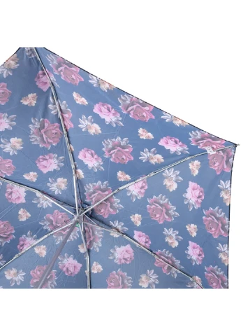 Синий женский складной зонт механический 85 см Fulton (194317837)