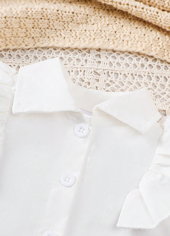 Черно-белый демисезонный комплект (блуза, сарафан) SHEIN