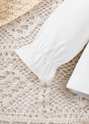 Черно-белый демисезонный комплект (блуза, сарафан) SHEIN