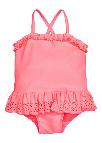 Кислотно-розовый летний купальник H&M