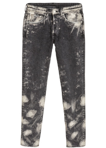 Комбинированные демисезонные со средней талией джинсы H&M