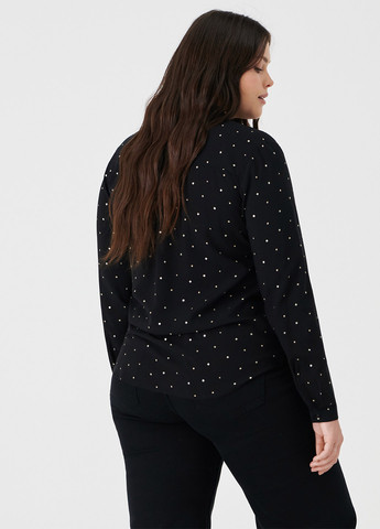 Черная кэжуал рубашка со звездами Sinsay
