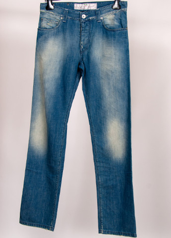 Синие демисезонные джинсы EA7