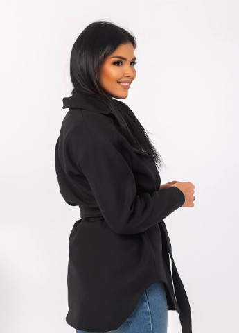 Черная женская куртка-рубашка черного цвета р.42/46 381316 New Trend