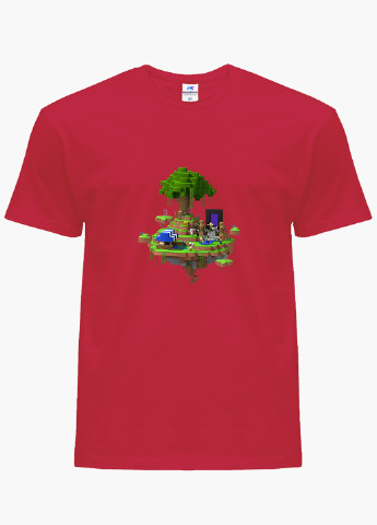 Красная демисезонная футболка детская майнкрафт (minecraft)(9224-1177) MobiPrint