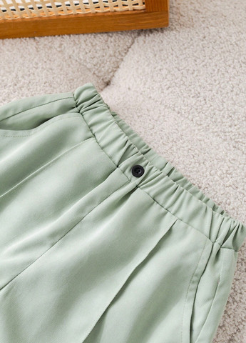 М'ятний літній костюм (піджак, шорти) з шортами SHEIN