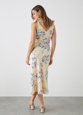Светло-бежевое кэжуал платье Dorothy Perkins с цветочным принтом