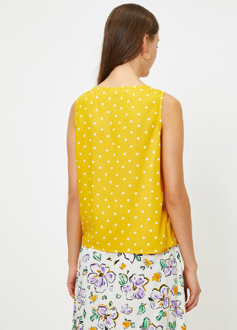 Желтая летняя блуза на запах KOTON