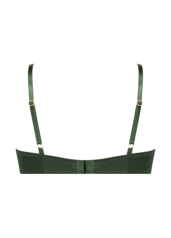 Темно-зелёный балконет бюстгальтер Hunkemoller с косточками полиамид