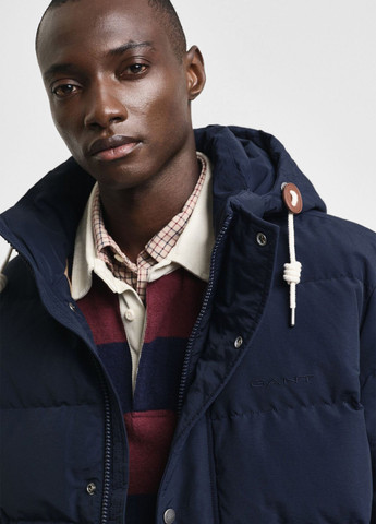 Темно-синий зимний Пуховик Gant