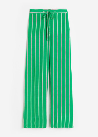 Зеленые кэжуал летние прямые брюки H&M