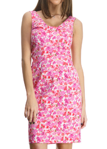 Рожева кежуал сукня а-силует Bon-Ion Design Studio з квітковим принтом