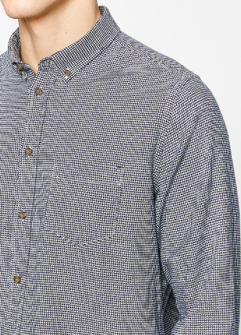 Темно-синяя кэжуал рубашка с узором "гусиная лапка" KOTON