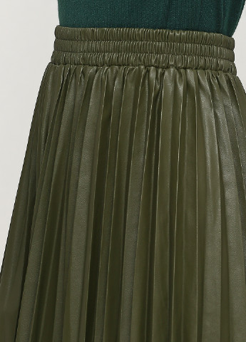 Зеленая кэжуал однотонная юбка di classe плиссе