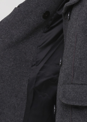Темно-серое демисезонное Пальто двубортное Kookai