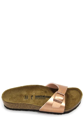 Золотые кэжуал шлепанцы для девочек Birkenstock
