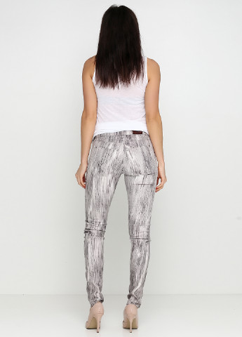 Джинси NU DENMARK завужені абстрактні сіро-бежеві джинсові