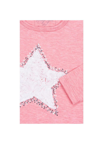 Кофта со звездой и оборкой (10536-116G-pink) Breeze (251314069)