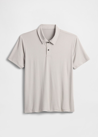 Серая футболка-поло для мужчин Gap однотонная