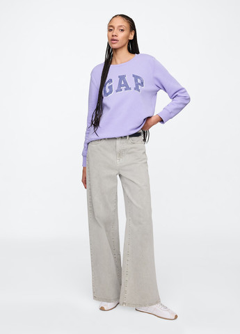 Фіолетовий світшот Gap логотип без декору (337172024)